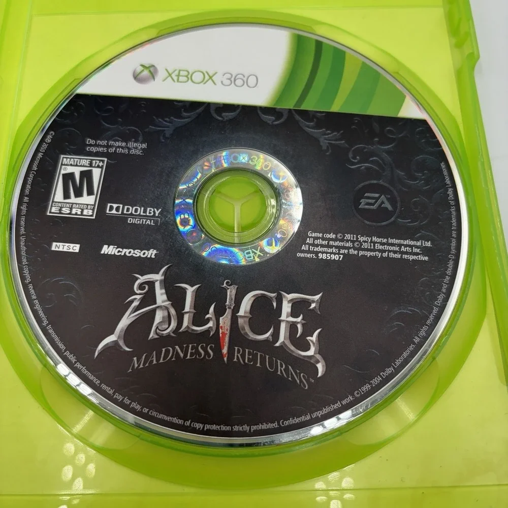 Alice: Madness Returns Xbox 360 CIB Complete Tested